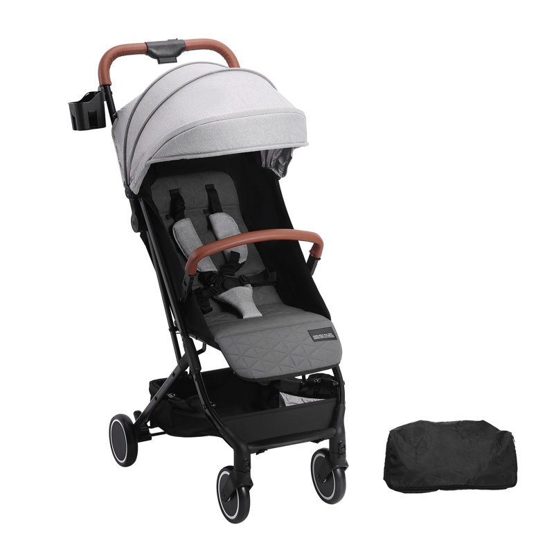 VEVOR Foldable 4 Wheel Multi Child Stroller with Storage Black